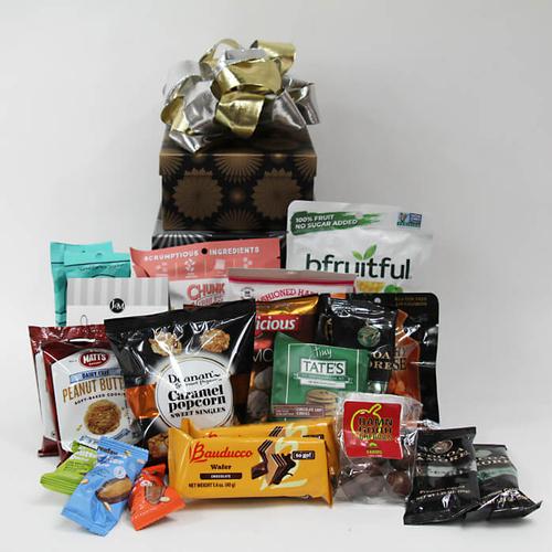 Seasonal Stack of Snacks Gift Tower