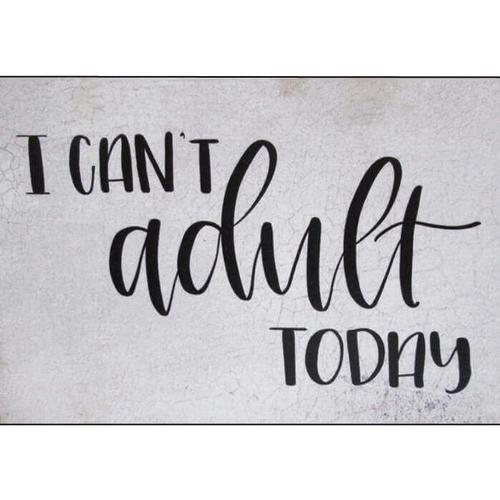 I can't Adult today Gift Block