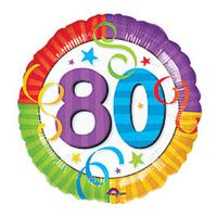 80th Birthday Mylar Balloon