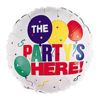 Party is Here Mylar Balloon